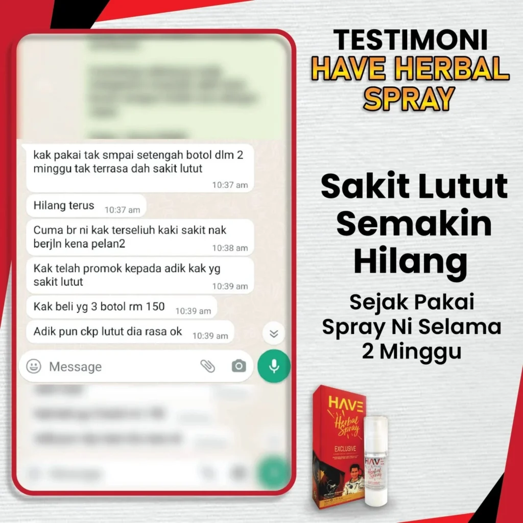 LUTUT MAKIN OK LEPAS 2 MINGGU